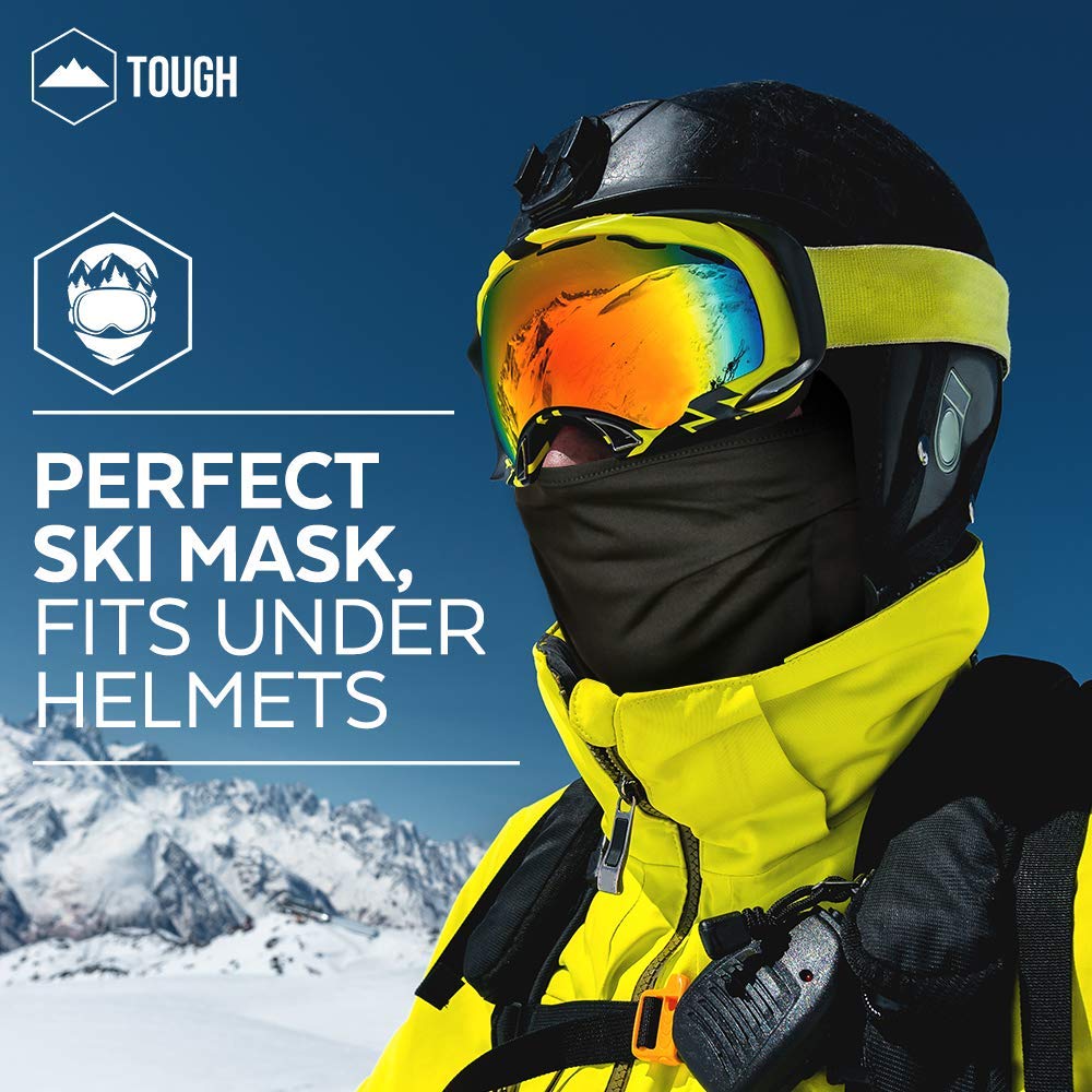 Tough Headwear Neoprene Half Face Mask Cold Weather - Half Ski Face Mask -  Men's Winter Face Mask for Outdoors, Motorcycle