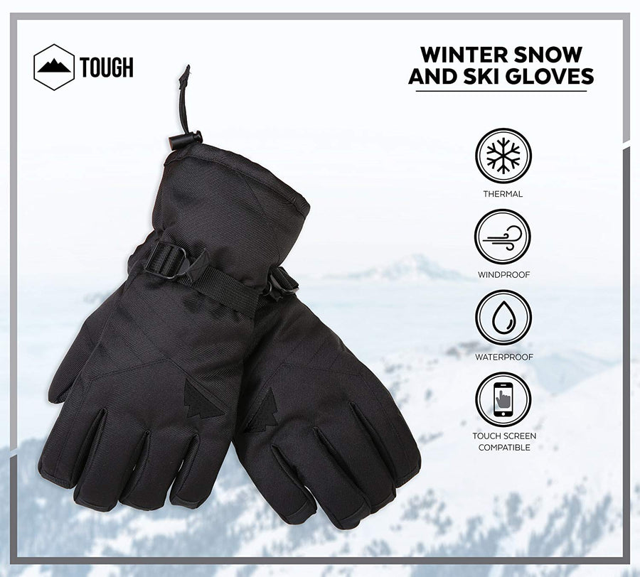 Premium Black Ski Gloves