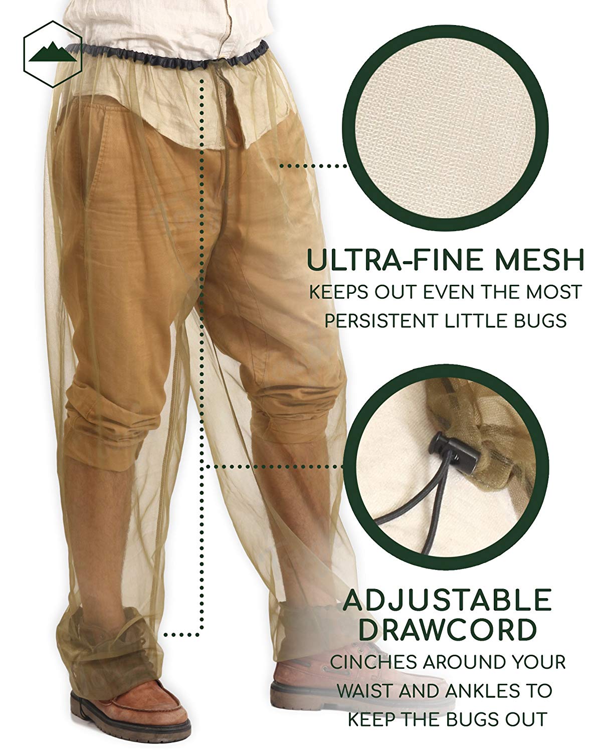 2 Sets Mosquito Net Suit Tick Net Pants Jacket Mittens and Socks Insect  Proof Full Body Clothing with Hood for Men Women Outdoor Garden Hunting  Camping Climbing Birdwatching